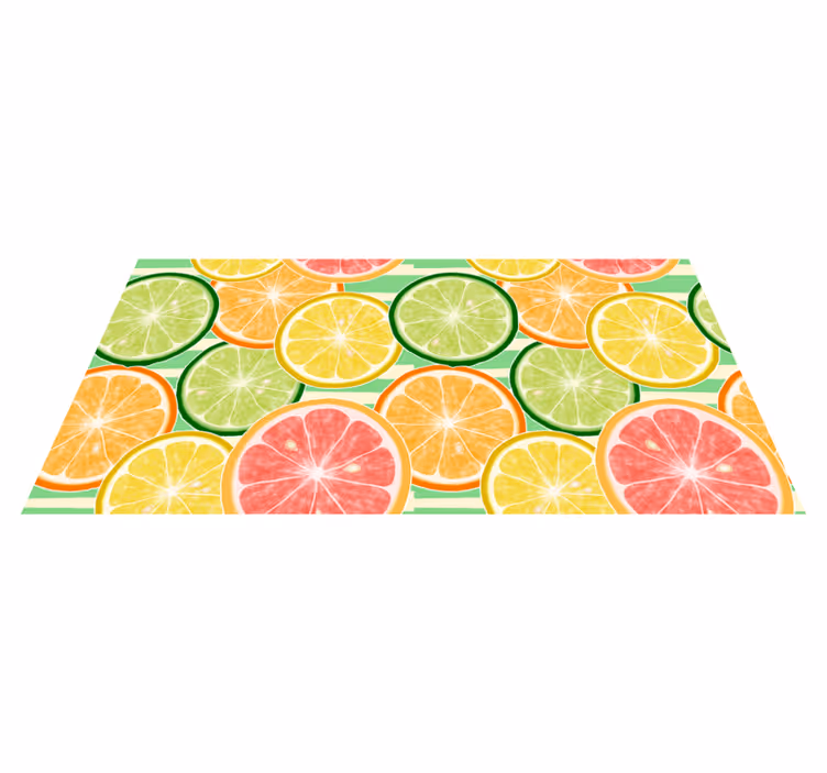 Vzorec citrusov Vinilna preproga za kuhinjo - TenStickers