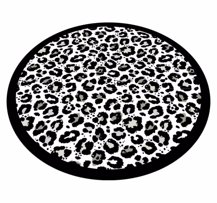 Leopard patterned round vinilni tepih z živalskim potiskom - TenStickers