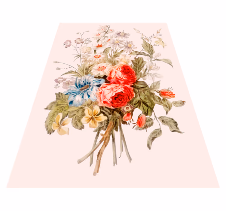 Peony šopek cvetlična preproga okras - TenStickers