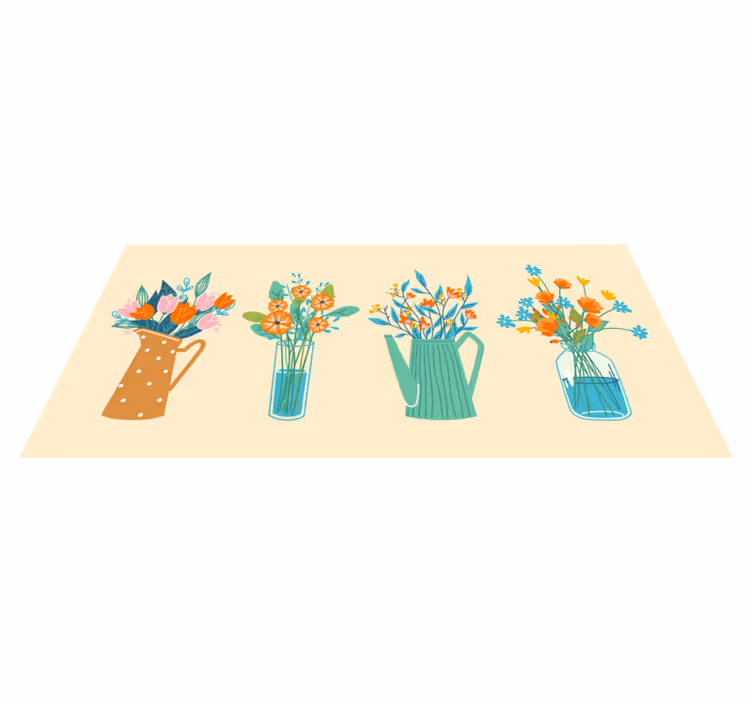 Floral centerpiece display cvetlična vinilna preproga - TenStickers