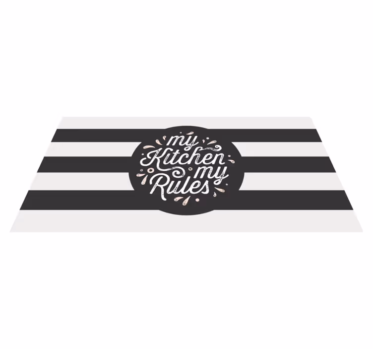 Moja kuhinja moja pravila retro kuhinja vinil preproga - TenStickers