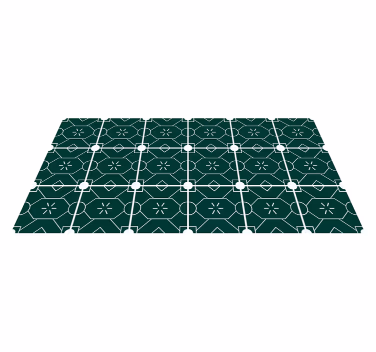 Geometric green arrangement vinilna talna obloga - TenStickers