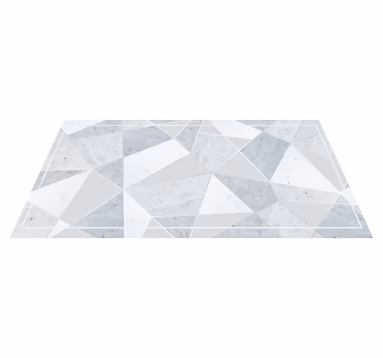 Geometrijski sivi vzorec Marmorna vinilna preproga - TenStickers