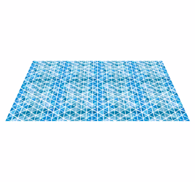 Blue triangle pattern vinilne preproge z vzorci - TenStickers