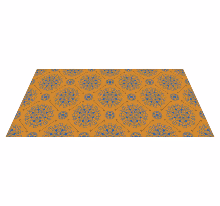 Graceful orange style vinilna preproga mandala - TenStickers