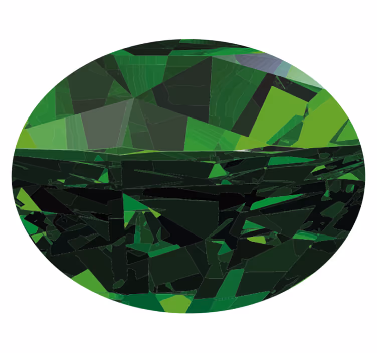 Geometrijske zelene fasete Vinilne talne obloge z teksturo - TenStickers