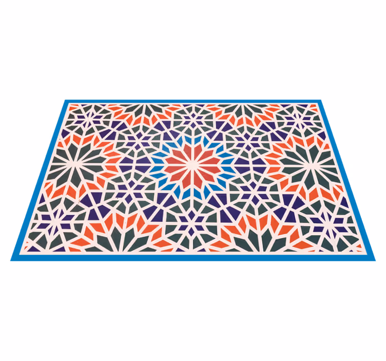 Zapletena geometrijska Vinilna mozaik preproga - TenStickers