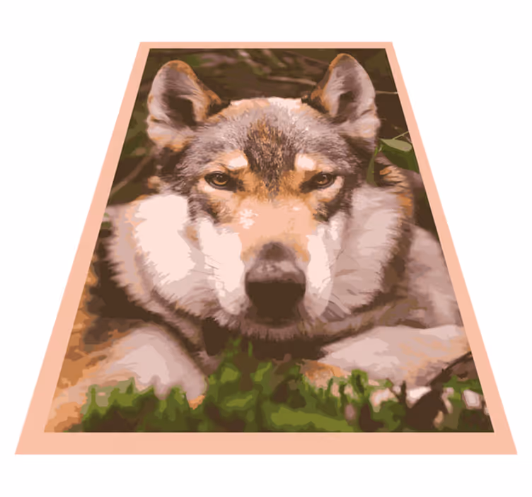Oblikovanje volčje glave Tepih z živalskim potiskom - TenStickers