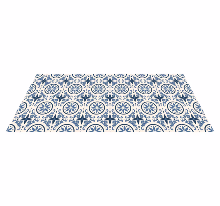 Blue nautical pattern vinilna talna obloga ploščice - TenStickers