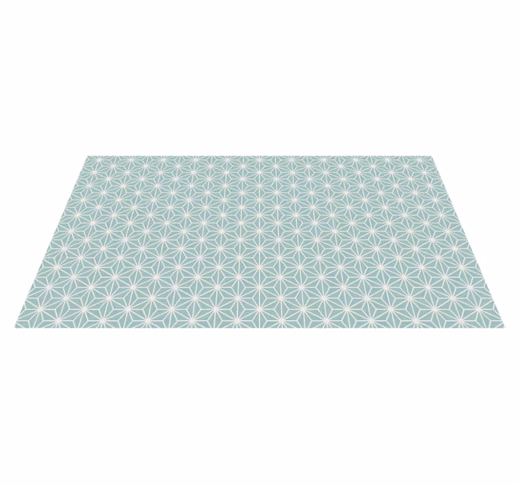 Green star burst vinilne preproge z geometrijskimi vzorci - TenStickers