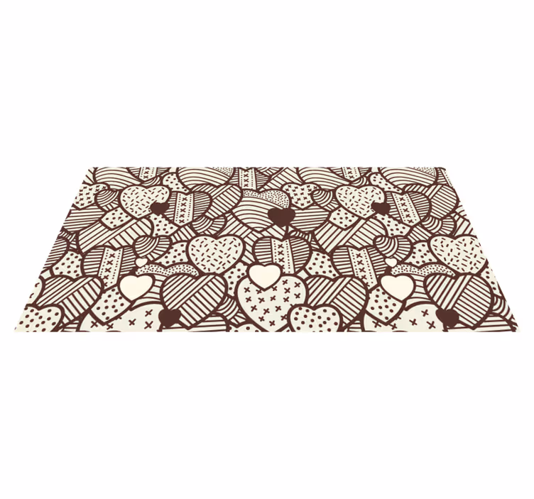 Textured heart pattern vinilne preproge za spalnico - TenStickers