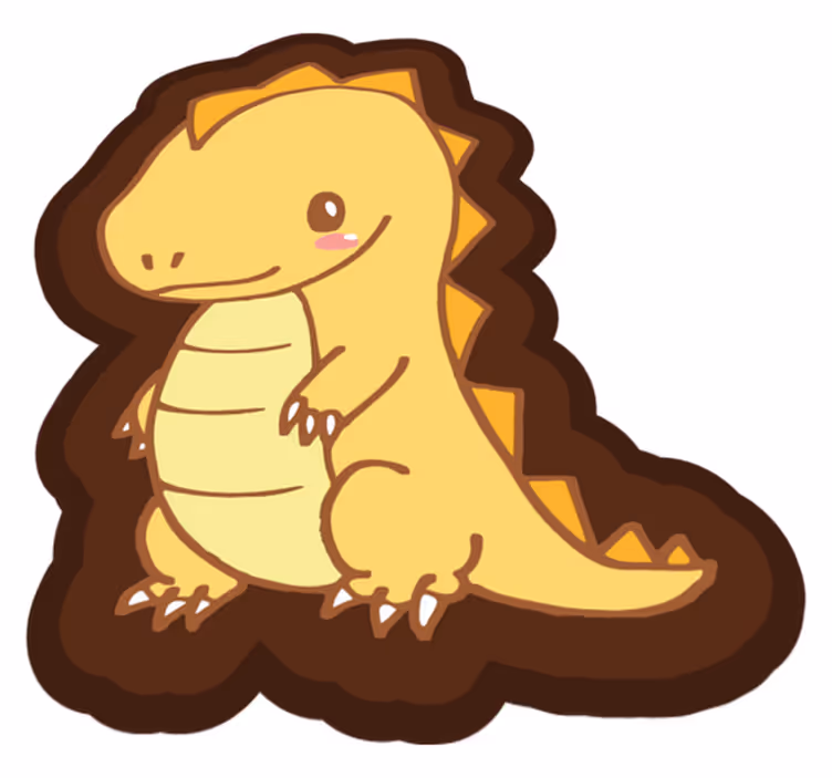 Srčkan dinozaver dinozaver Otroške vinilna preproga - TenStickers
