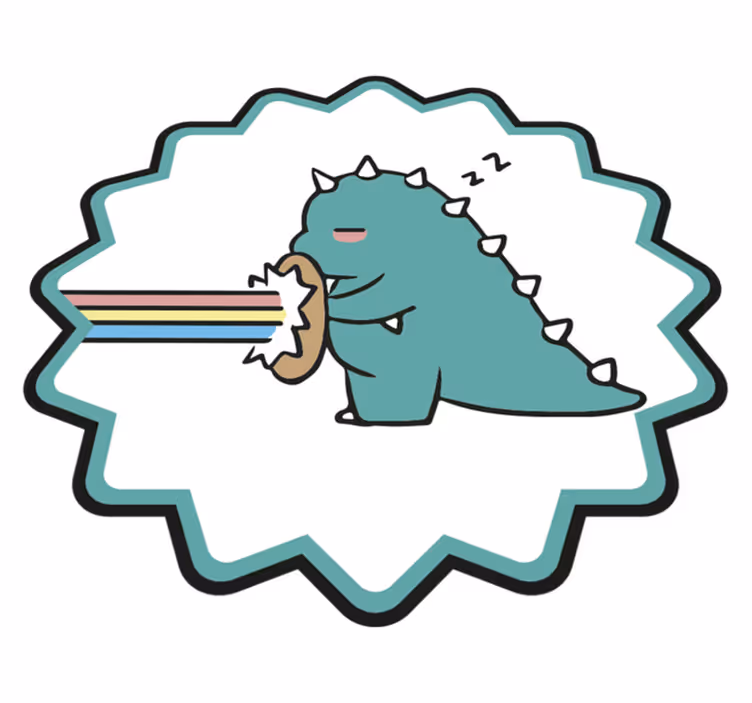 Mavrični dih dinozavra Vinilne preproge v drugih vzorcih - TenStickers