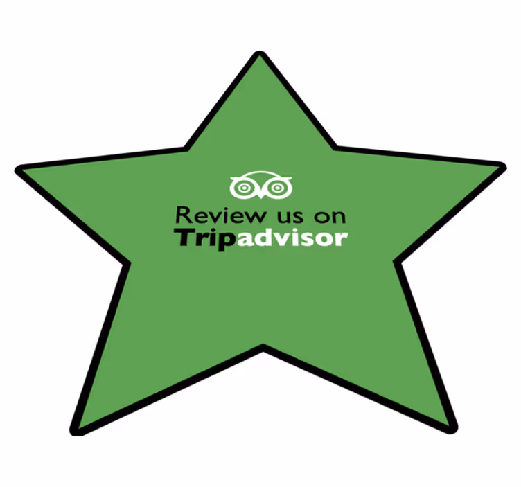 Ocenite nas na tripadvisorju vinilne preproge z napisom - TenStickers