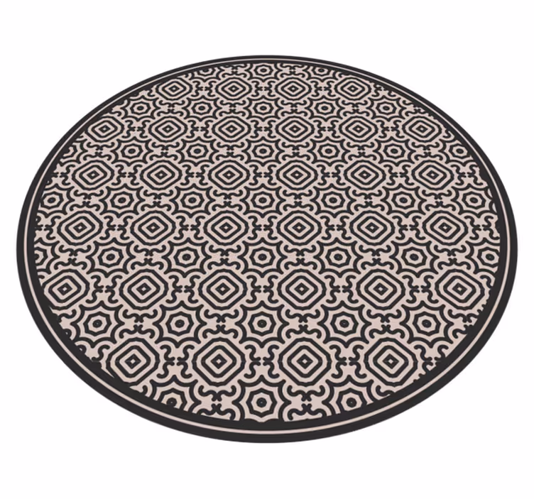 Classic patterned round vinilna mozaik preproga - TenStickers