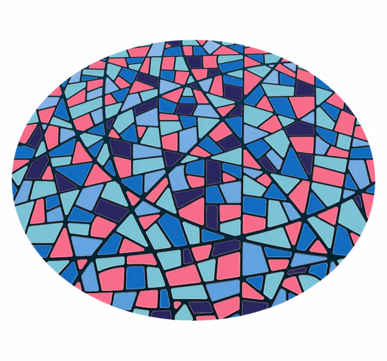 Barvita geometrijska aranžma Vinilna mozaik preproga - TenStickers