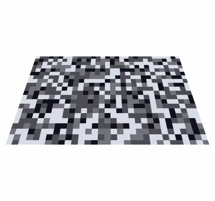 Pixelated grey pattern vinilne preproge z vzorci - TenStickers