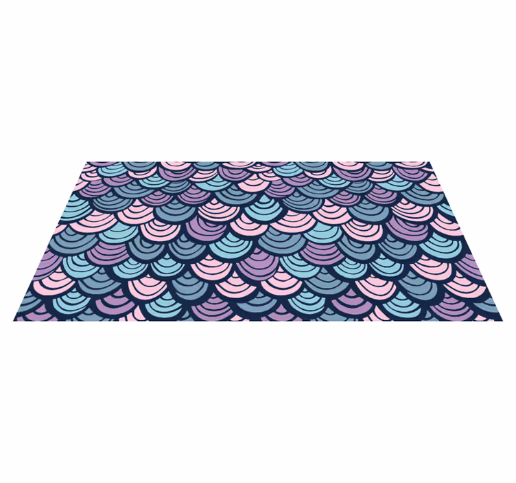 Purple and blue wave motif vinilne preproge - TenStickers
