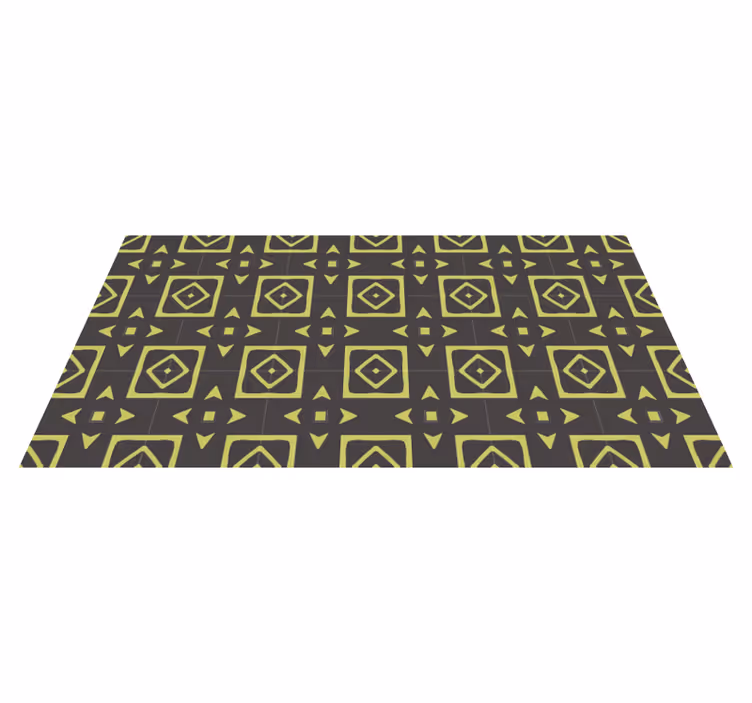 Yellow diamond design vinilne preproge z vzorci - TenStickers
