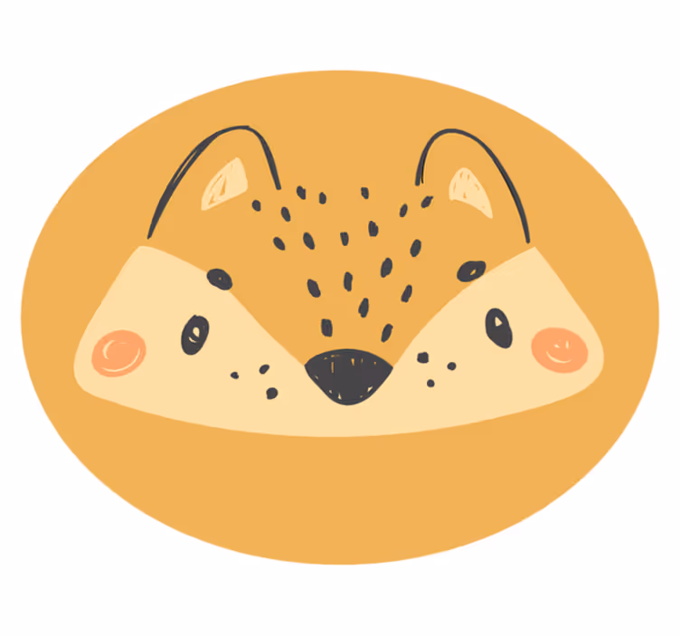 Majhna lisica živalska vinil preproga - TenStickers