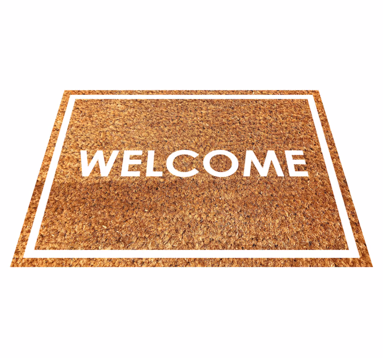 Welcome on coir effect vinilne preproge z napisom - TenStickers