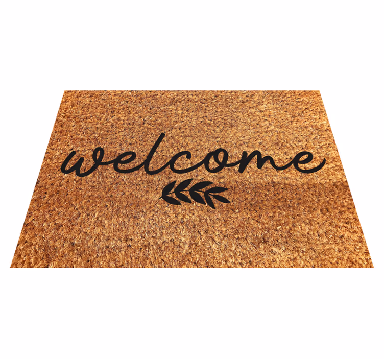 Welcome coconut fiber vinilna preproga za vhod - TenStickers