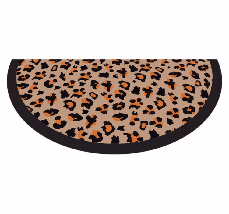 Polkrožna leopard preproga živalski tisk vinil preproga - TenStickers