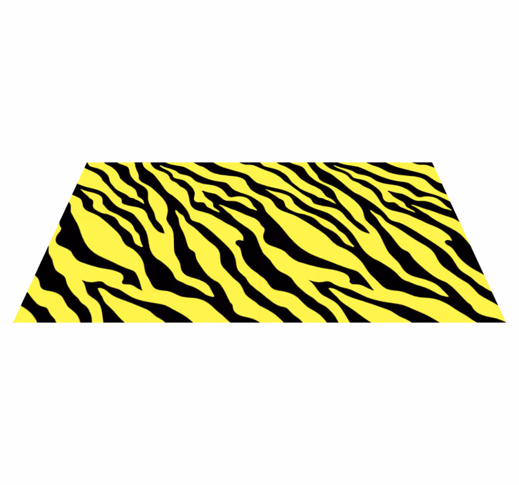 Rumen zebrast vzorec vinilni tepih s potiskom živali - TenStickers