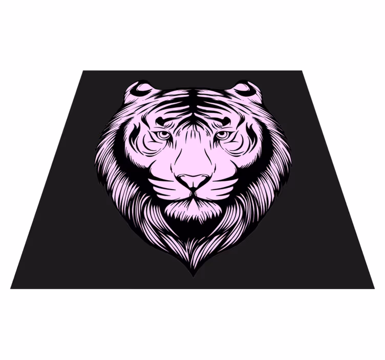 Divji roza tiger Tepih z živalskim potiskom - TenStickers