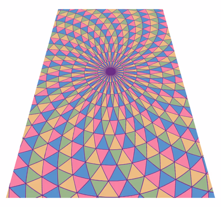 Colorful triangle swirls vinilne preproge z vzorci - TenStickers