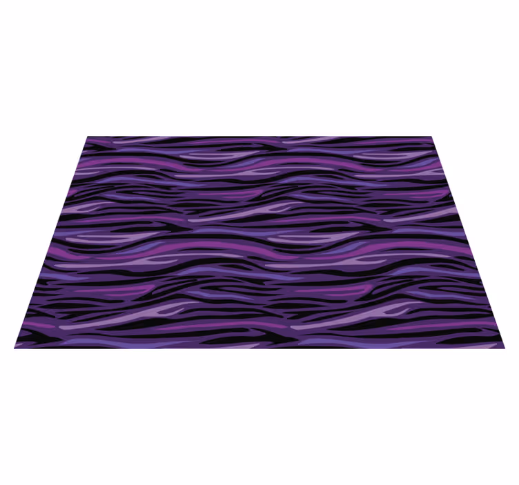 Purple wave pattern vinilni tepih z živalmi - TenStickers