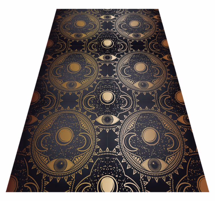 Nebeško črni motiv Vinilna preproga mandala - TenStickers