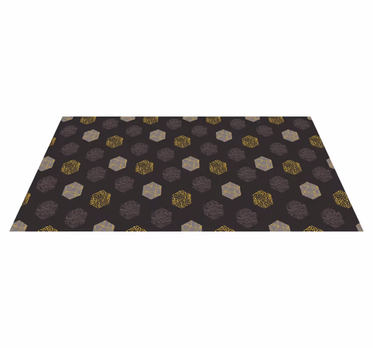 Textured hexagon pattern vinilne preproge z vzorci - TenStickers