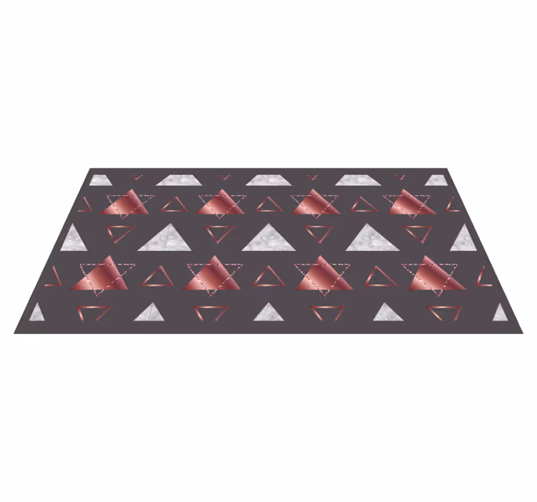Pink and grey triangles vinilne preproge z vzorci - TenStickers