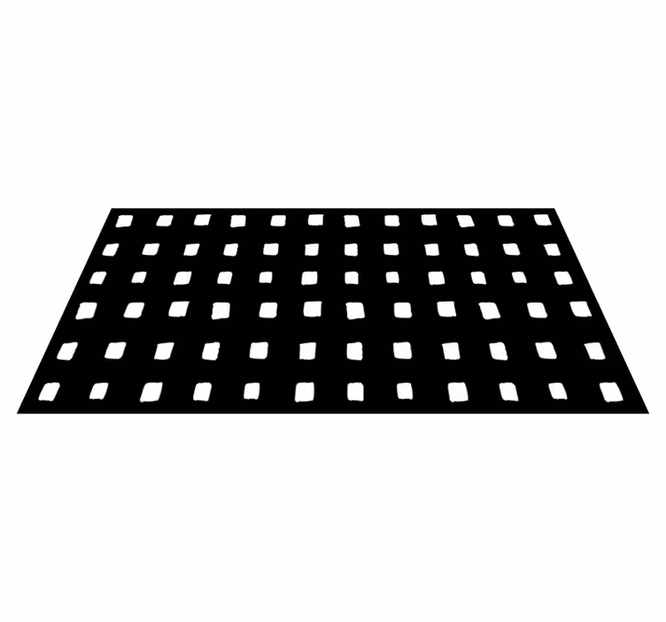 črno-bel kvadratni vzorec minimalistična vinilna preproga - TenStickers