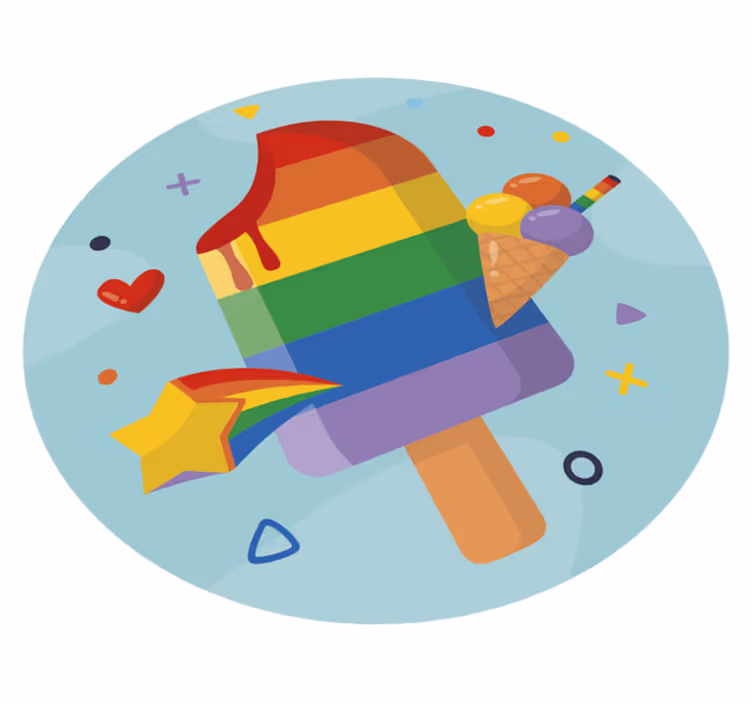 Barvit sladoled Vinilne preproge v drugih vzorcih - TenStickers