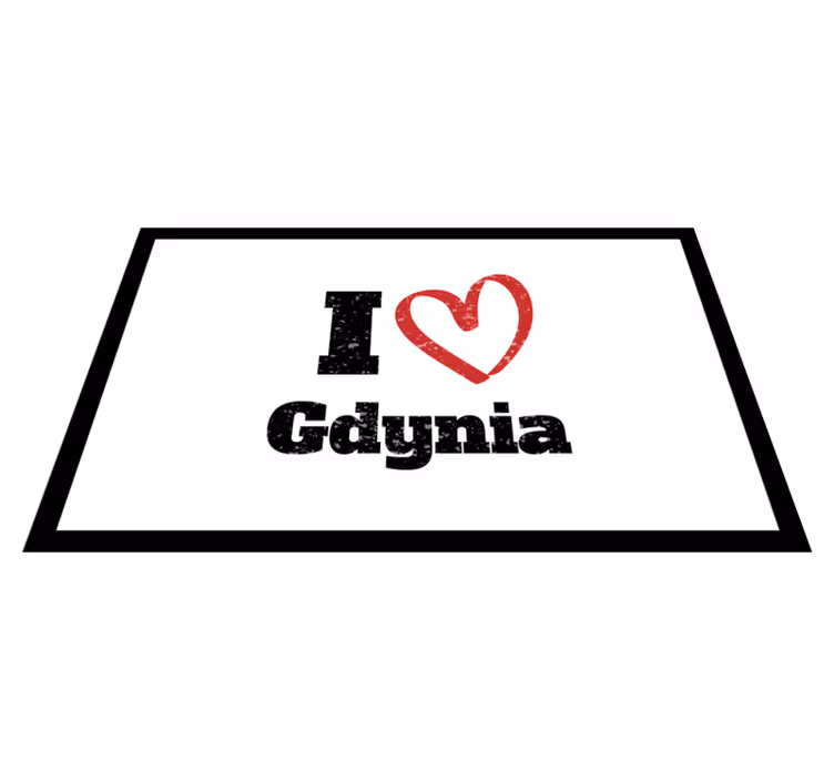I love gdynia vinilne preproge z napisom - TenStickers