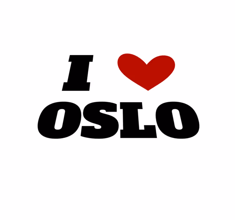 Obožujem oslo vinilne preproge z napisom - TenStickers