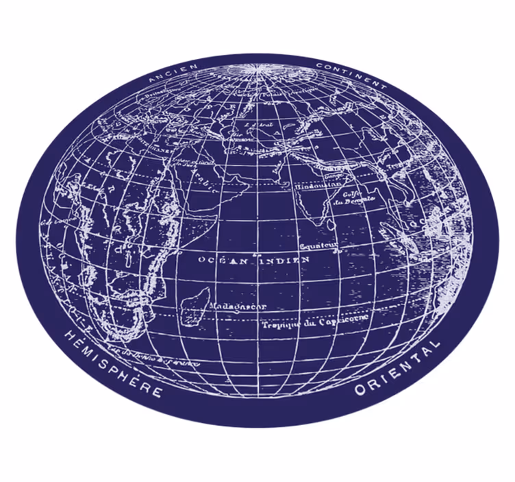 Prikaz zemljevida sveta Vinilne preproge za spalnico - TenStickers