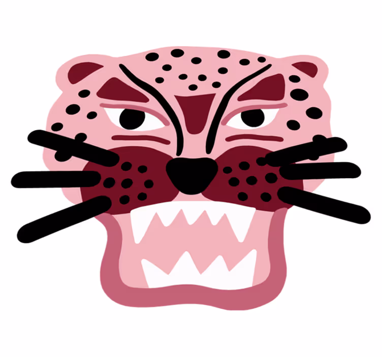Divja leopardja glava Vinilne preproge v drugih vzorcih - TenStickers