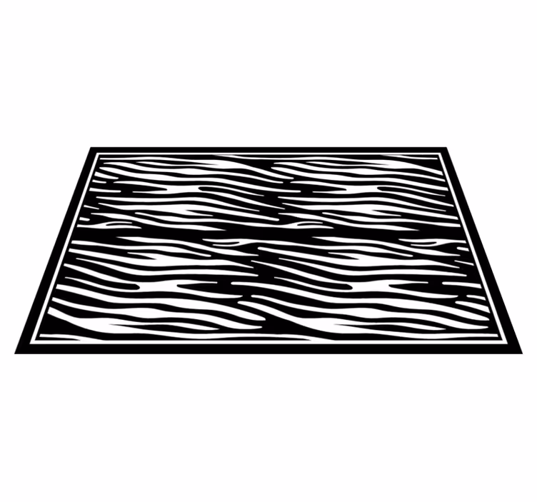Presenetljiv zebrast vzorec vinilni tepih s potiskom živali - TenStickers