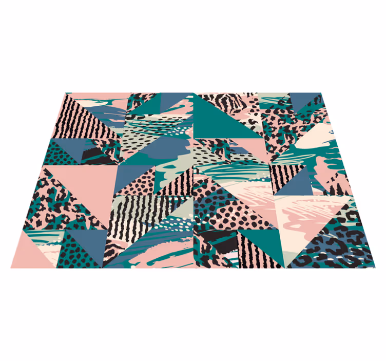 Geometric layered abstractions vinilne talne obloge - TenStickers