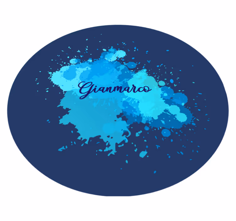 Brizgajoča modra z imenom Vinilna preproga za najstnike - TenStickers