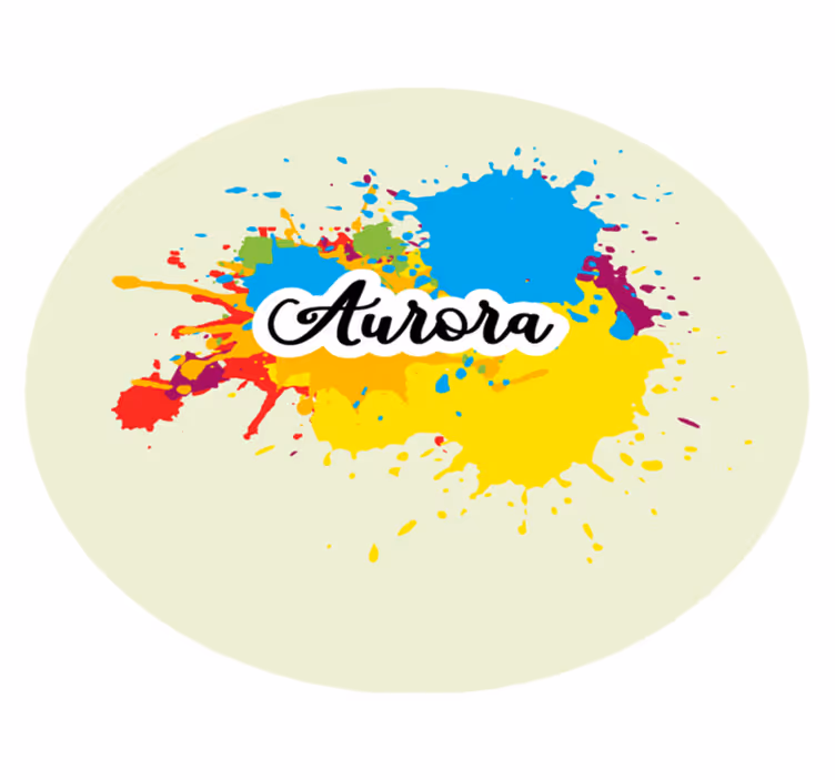 Barve in ime personalizirana vinil preproga - TenStickers