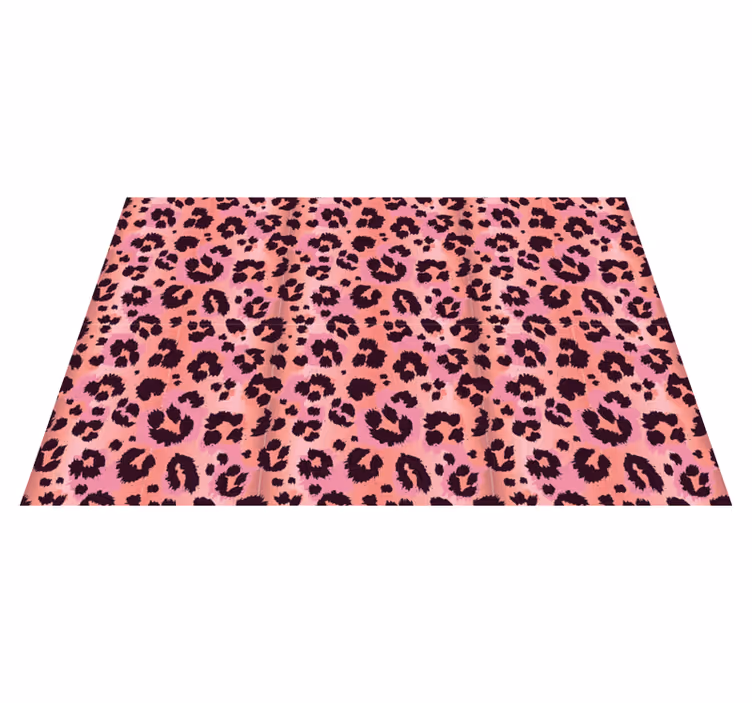 Leopard roza vinilni tepih s potiskom živali - TenStickers