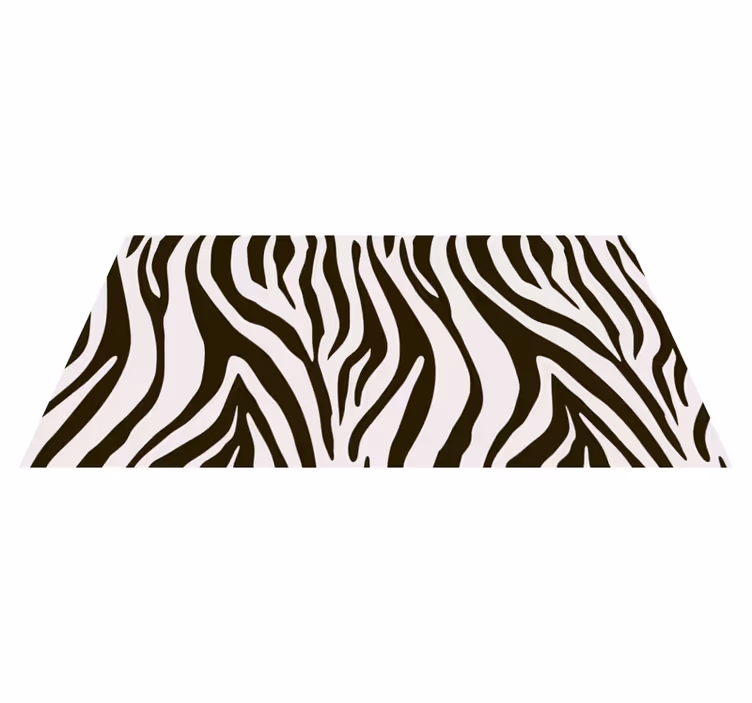 Motiv zebrastih črt vinilni tepih s potiskom živali - TenStickers