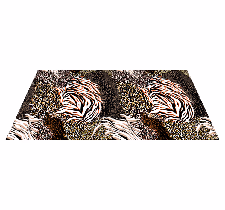 Presenetljivi vzorci zebre vinilni tepih s potiskom živali - TenStickers