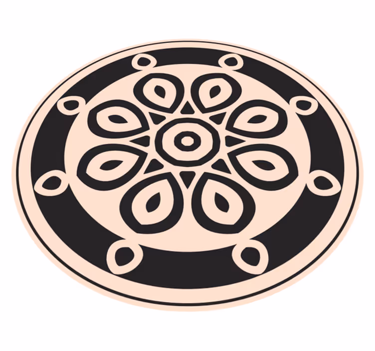 Eleganten krožni motiv Vinilna preproga mandala - TenStickers