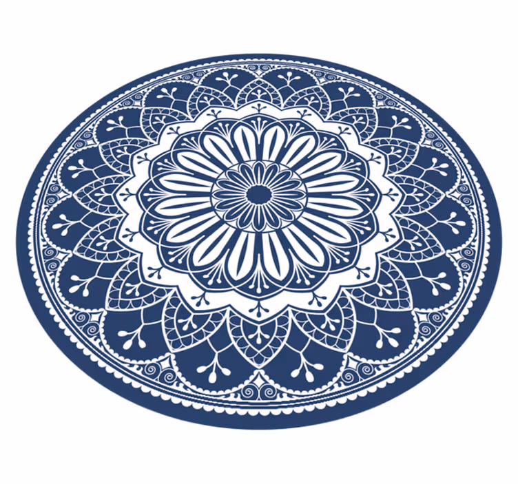 Mornariška botanična sestava Vinilna preproga mandala - TenStickers
