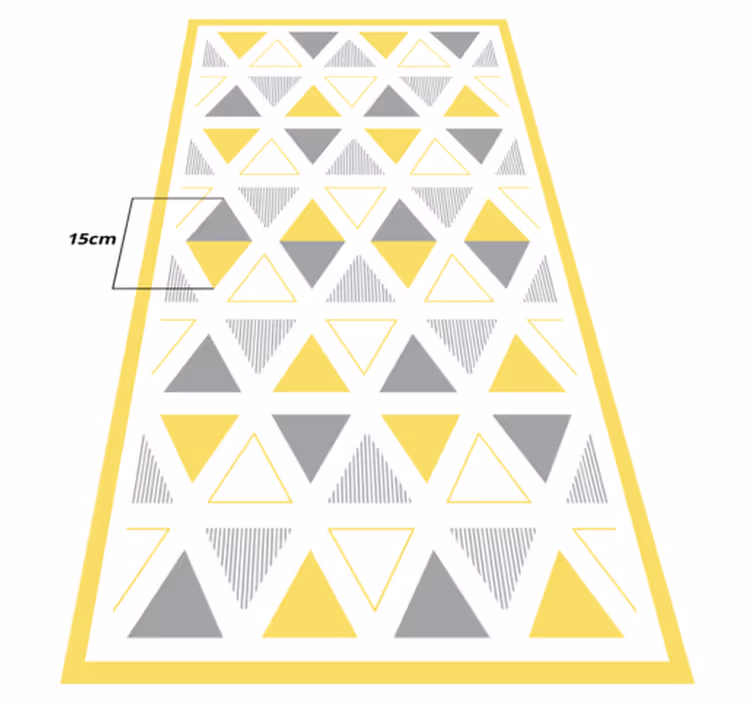 Yellow triangle pattern vinilne preproge - TenStickers